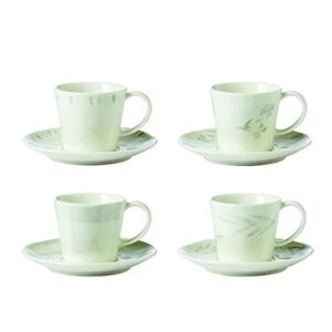 Lenox Oyster Bay Espresso Cups & Saucers – Set of 4 Assorted NWT